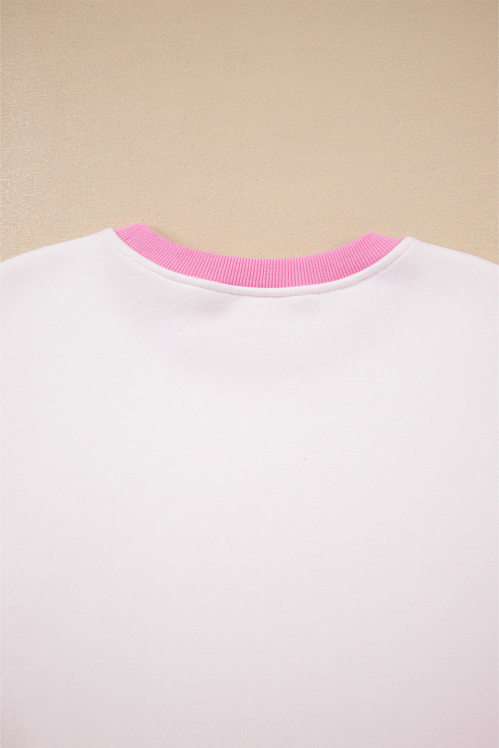 Conjunto de sudadera color block rosa fresa y shorts con cordón
