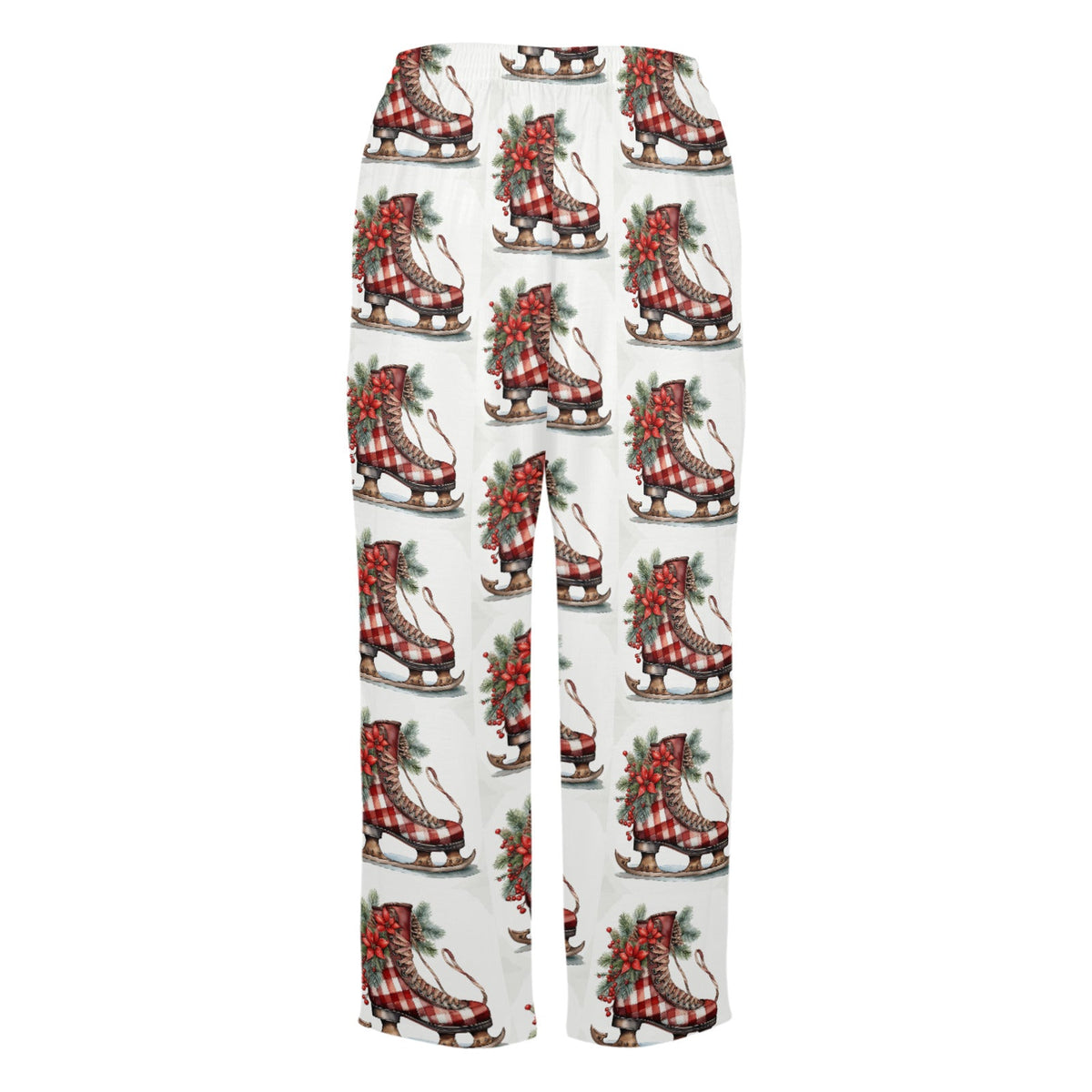 Women's Christmas Ice Skates Pajamas without Pockets (Made in USA)