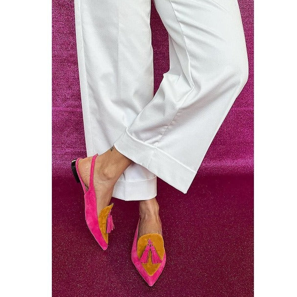Women's Pointed Low-Heel Slingback Sandals