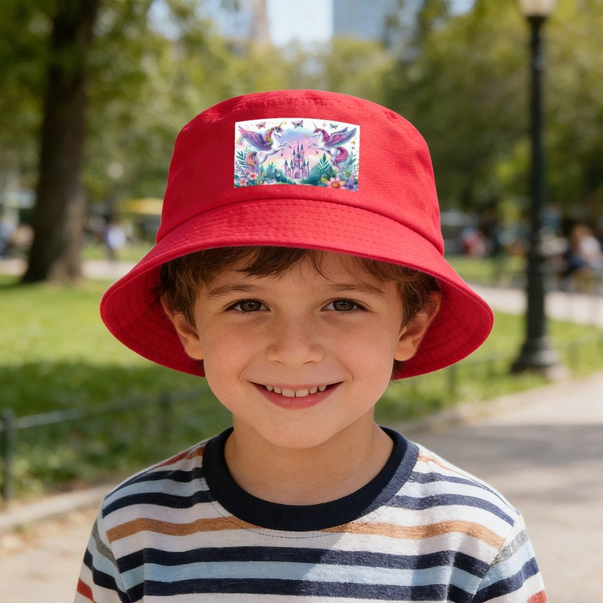Purple Flying Unicorns Design Kid's Bucket Hat | Ships from USA