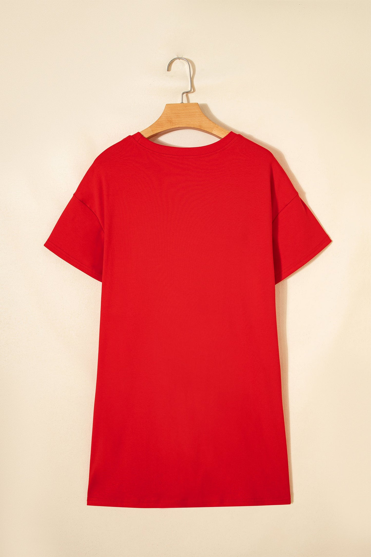 Minivestido con parches de estrellas y rayas, lazo y lentejuelas rojas intensas