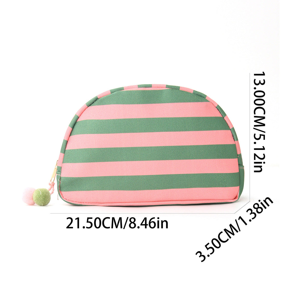Striped Fashionable Shell-Shaped Makeup Bag