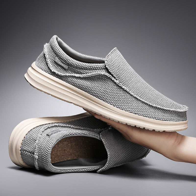 Men's Extended-Size Canvas Slip-On Flats