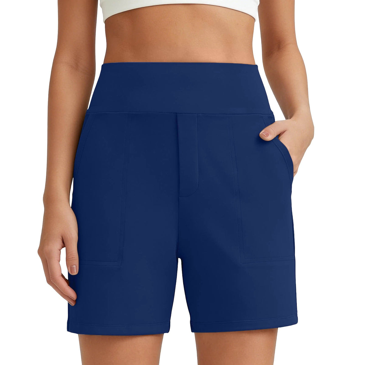 European And American Cross-Border New Style Women's Solid Color Stretchy Comfortable Fitness Pants Yoga Casual Shorts