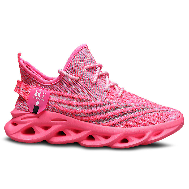 Men's Flyknit Breathable Mesh Platform Sneakers