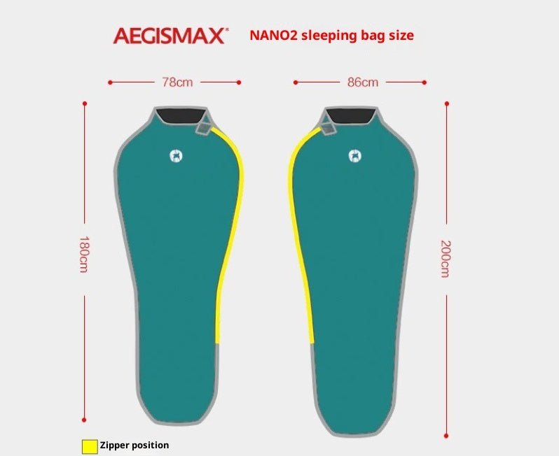 Outdoor Travel Thickened Warm Autumn And Winter Portable Down-filled Sleeping Bag