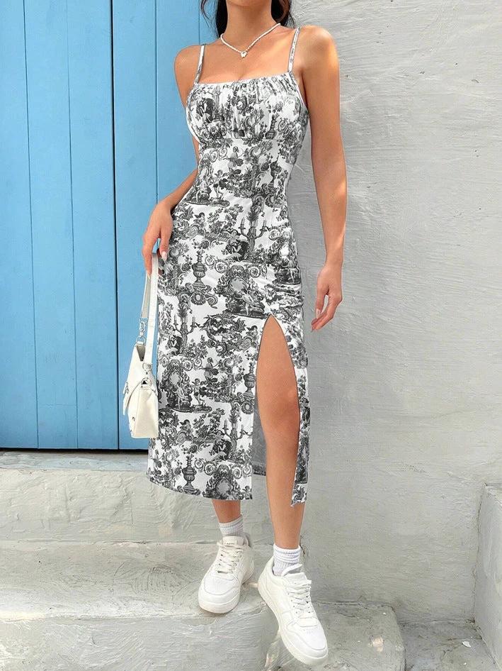 Leopard Print Sheath Long Dress