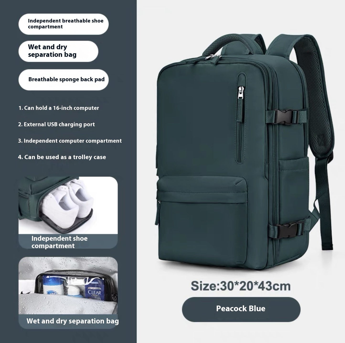 Large Capacity Travel Backpack