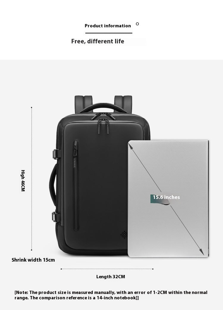 Unisex Large Capacity Business Oxford Cloth Vacuum Storage Backpack