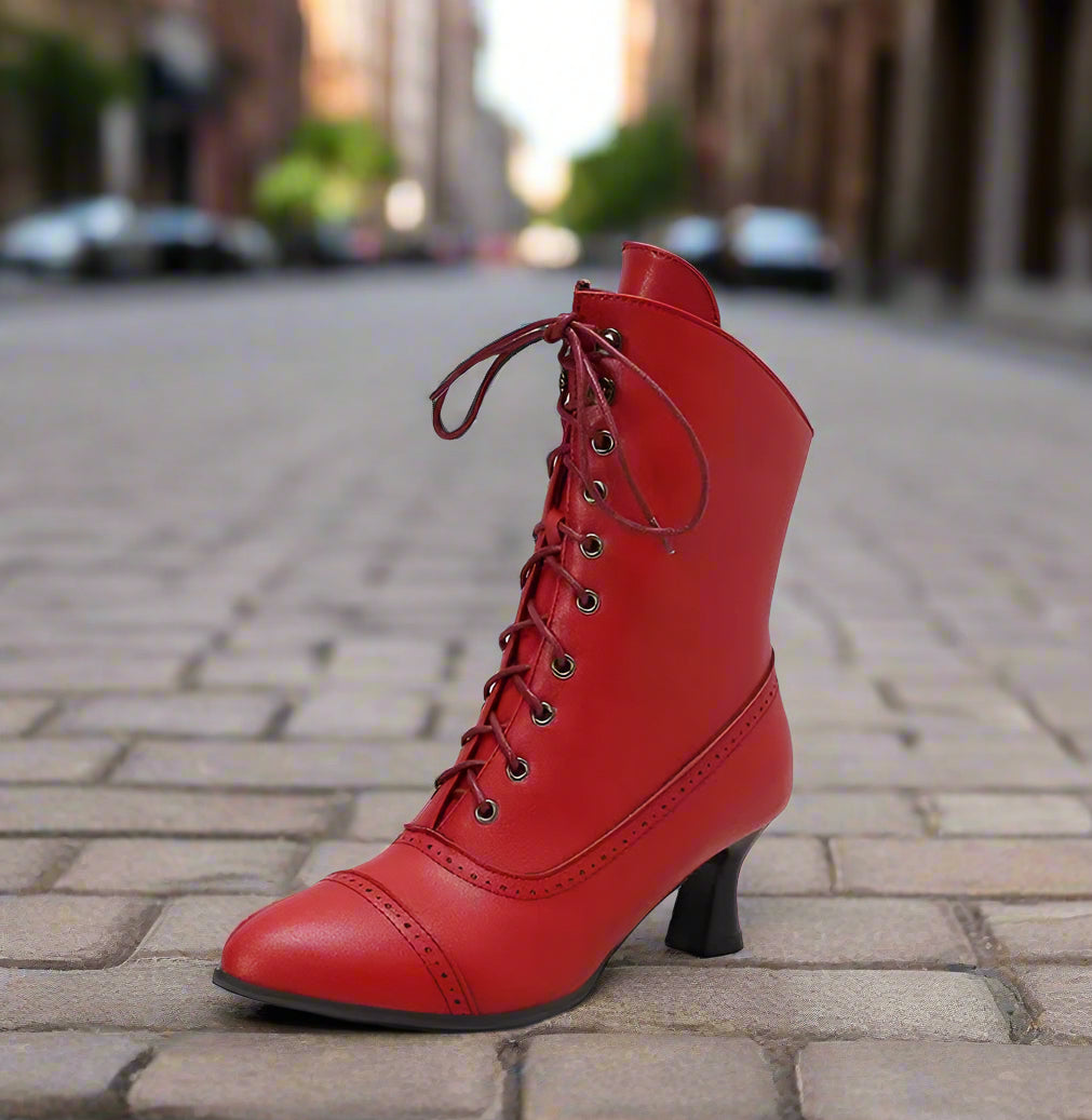 Botas Martin de Tacón Alto para Mujer – Estilo Británico, Moda Motera