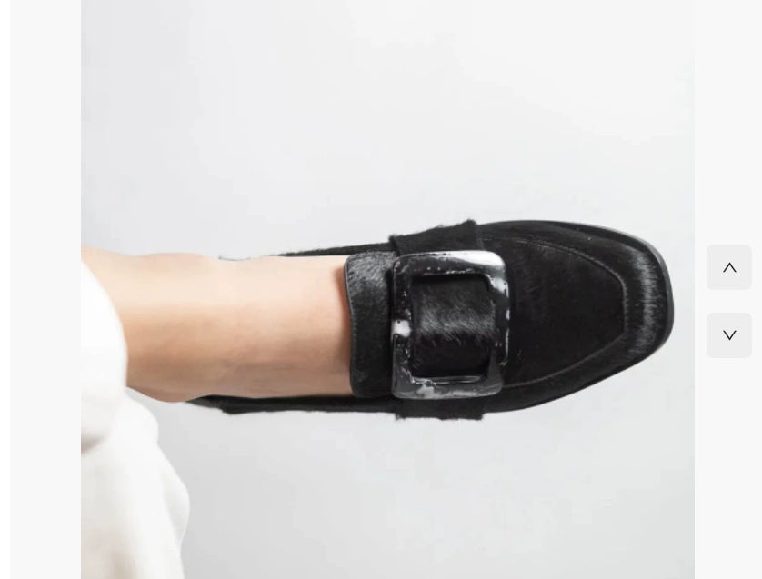 Mocasines Vintage de Botón Cuadrado Escotados — Zapatos Elegantes sin Cordones para Mujer