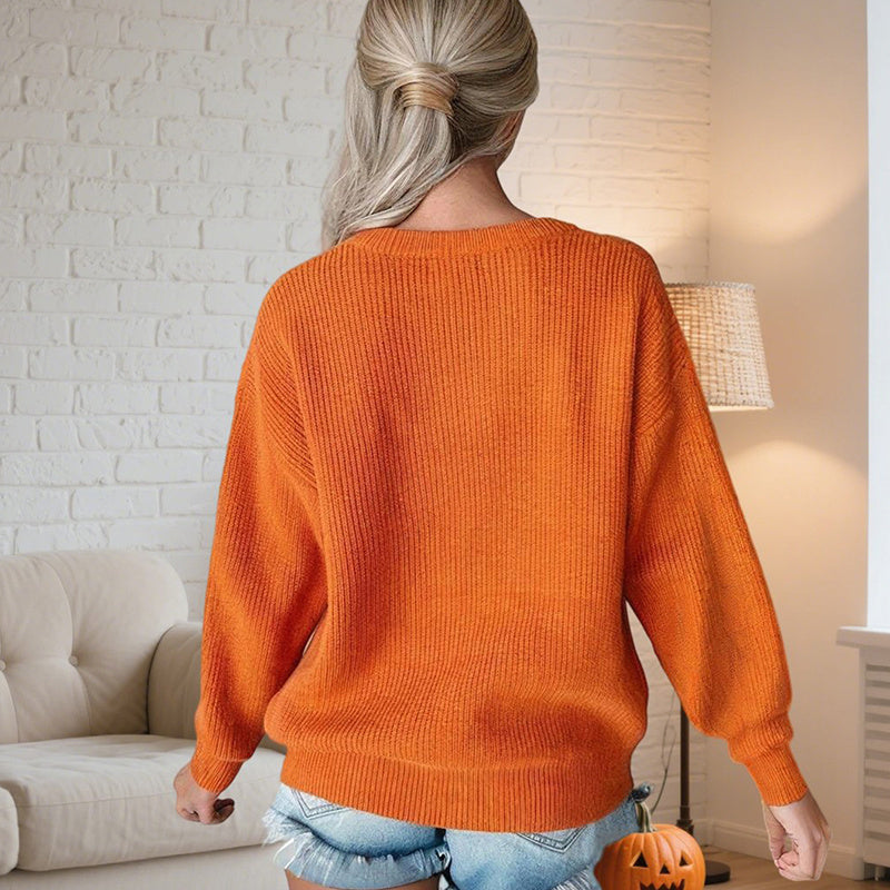 Blusas tipo jersey de manga larga con cuello redondo casuales para mujer