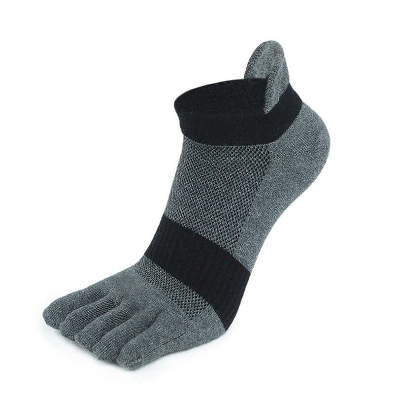 Ear-lifting five-finger socks-Orange-Size L-Cotton-1 pair