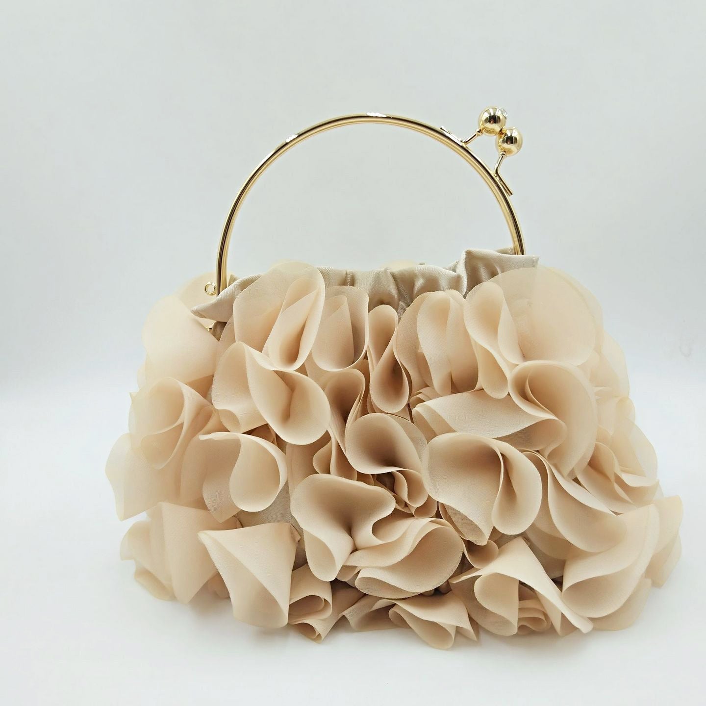 Ruffled Floral Handbag
