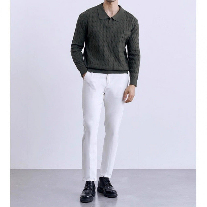Mens Casual Comfortable Pullover Sweater