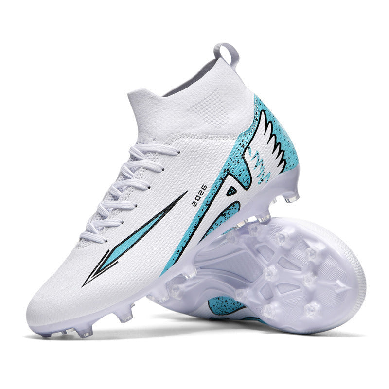 Spike 15 High-Top Football Boots AG Turf Cleats Long-Stud Training Shoes