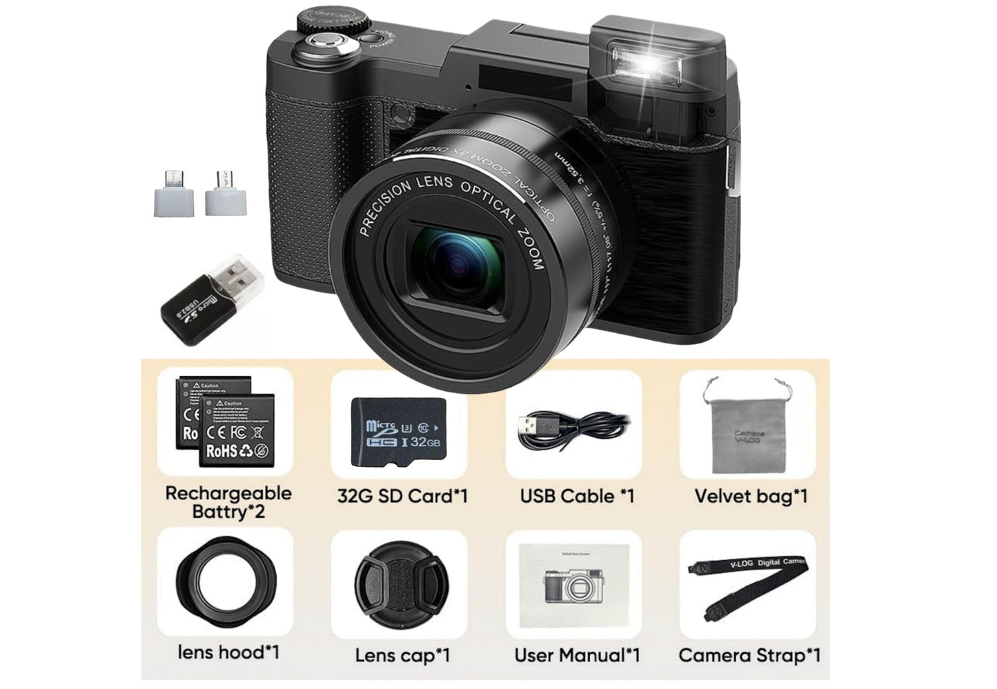 English language Version Of A High definition Digital Camera With 5x Optical Zoom