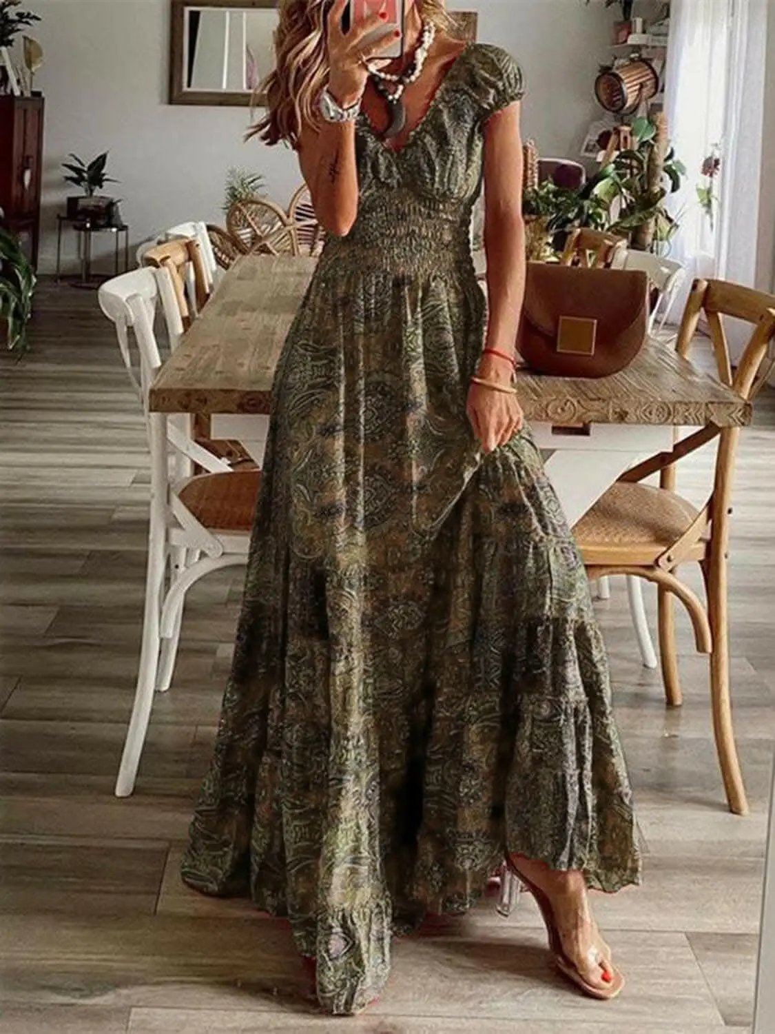 Dresses Trendsi Chic smocked v-neck dress