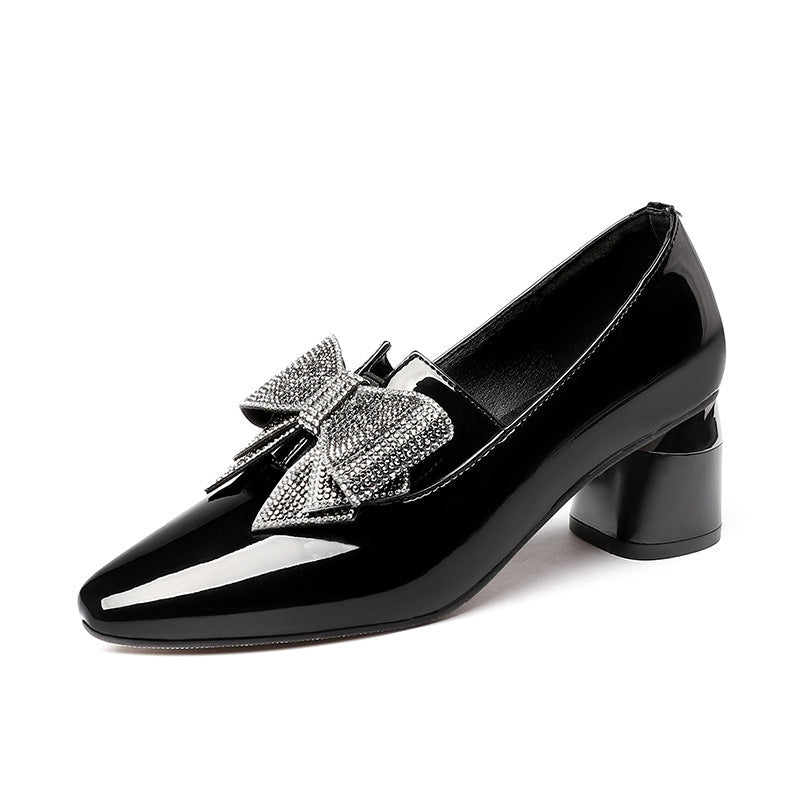 Women's Rhinestone Bow High-Heel Shoes