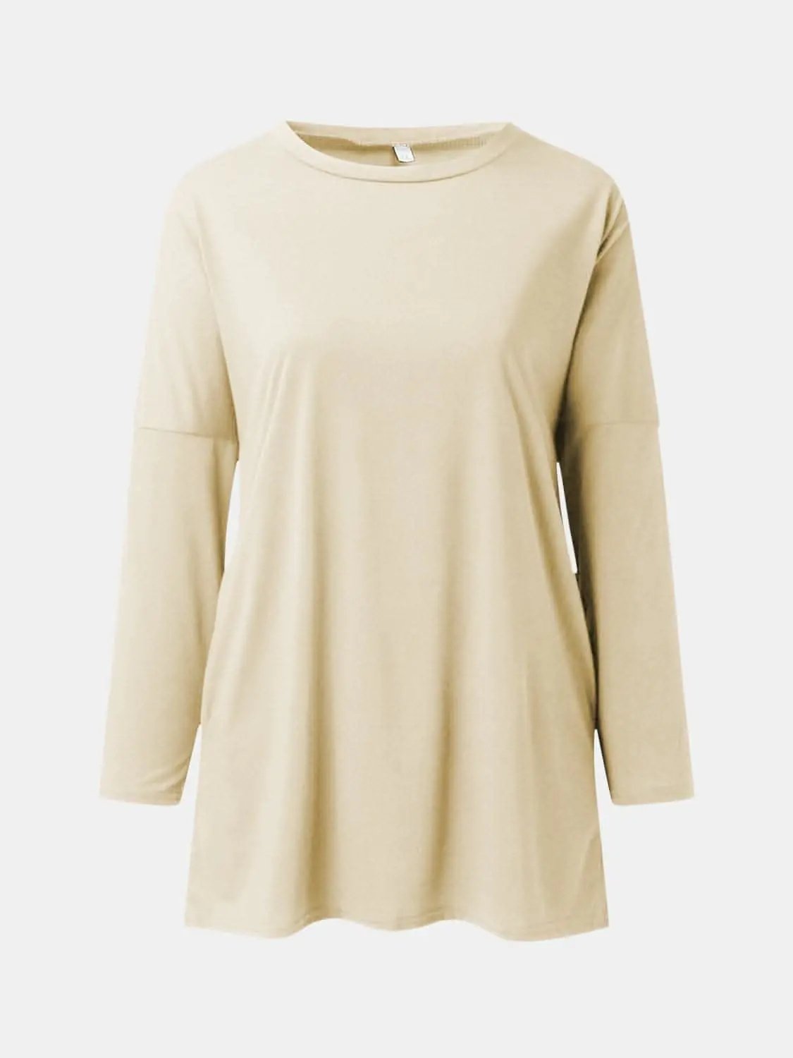 T-Shirts Trendsi Pocketed long sleeve tee - chic style