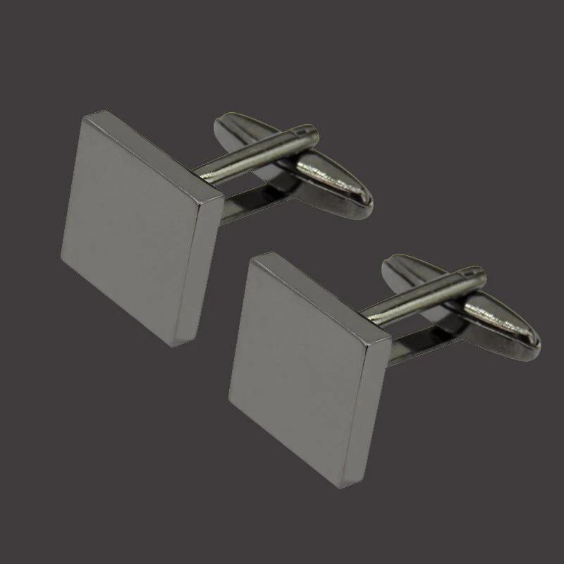 Copper Black Golden And Silver Laser Metal Cufflinks For Men