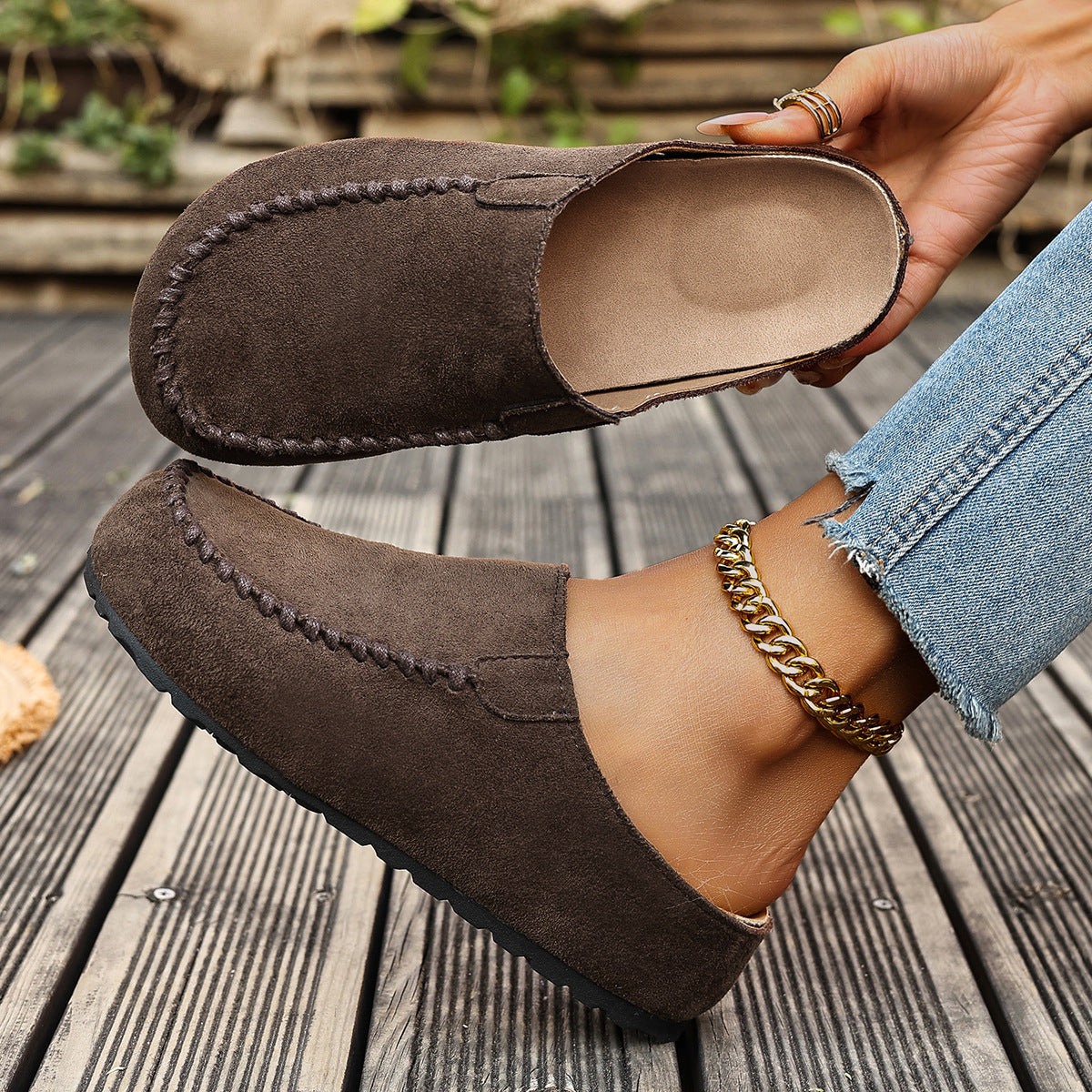 Women's Outdoor Closed-Toe Half-Slippers