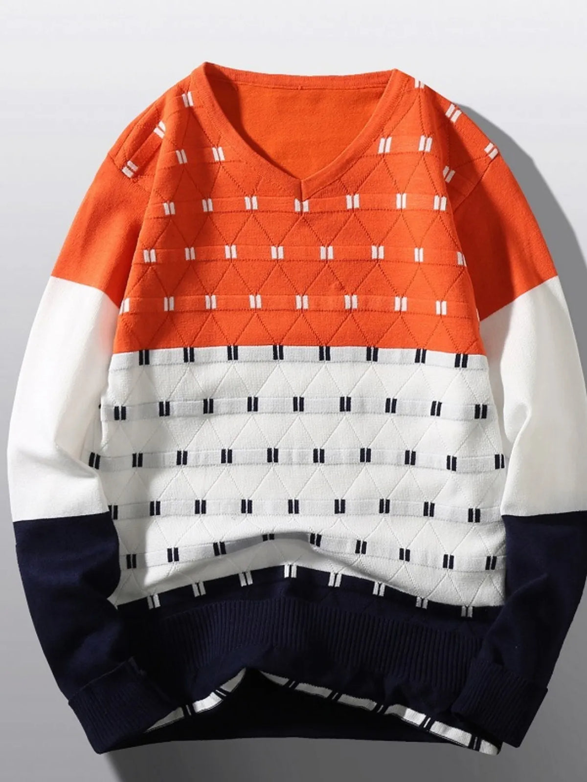 Men's V-Neck Long Sleeve Sweater