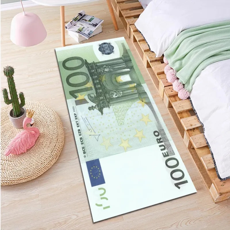 Dollar Pattern Stain-Resistant Foot Mat