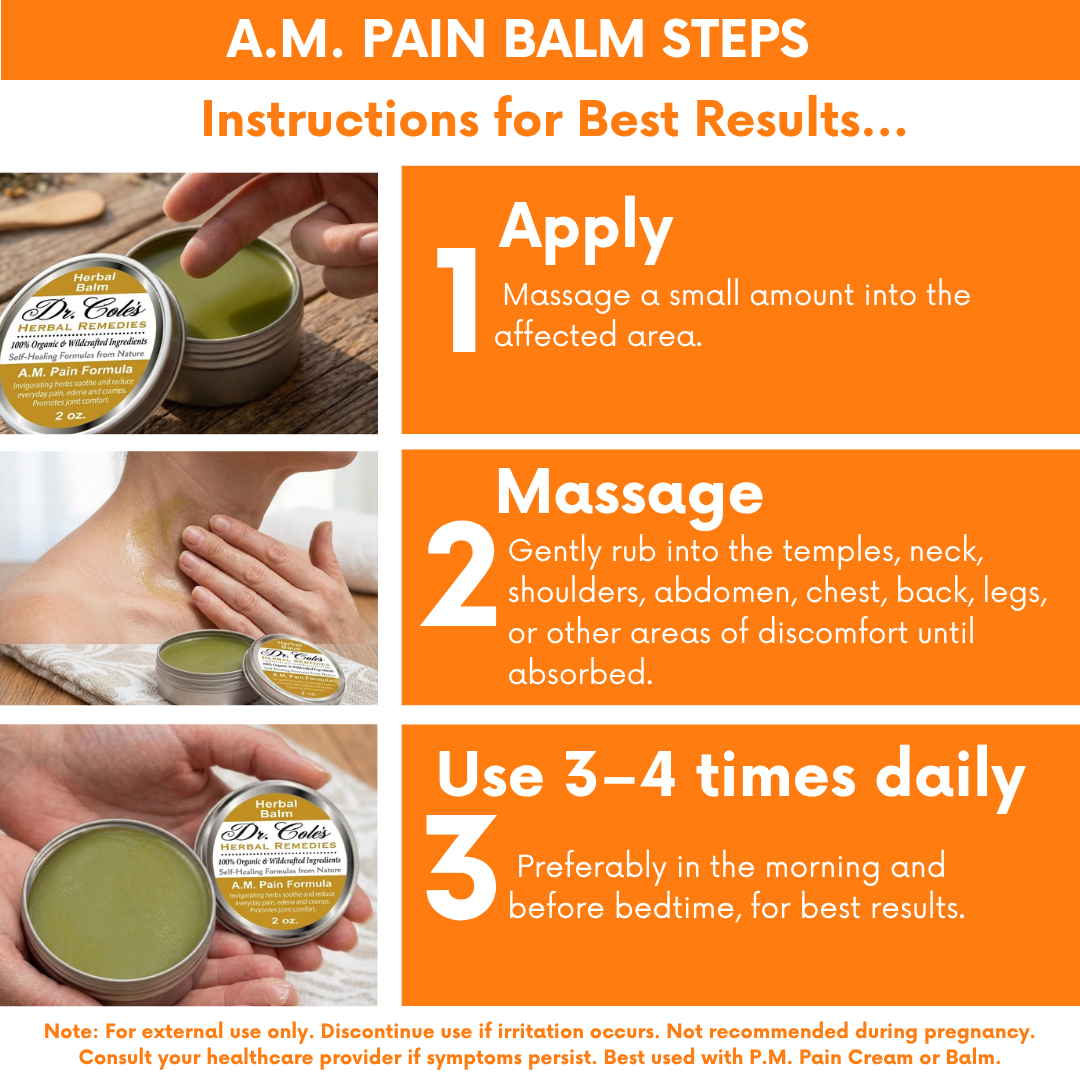 21 - Bálsamo herbal AM para el dolor del Dr. Cole