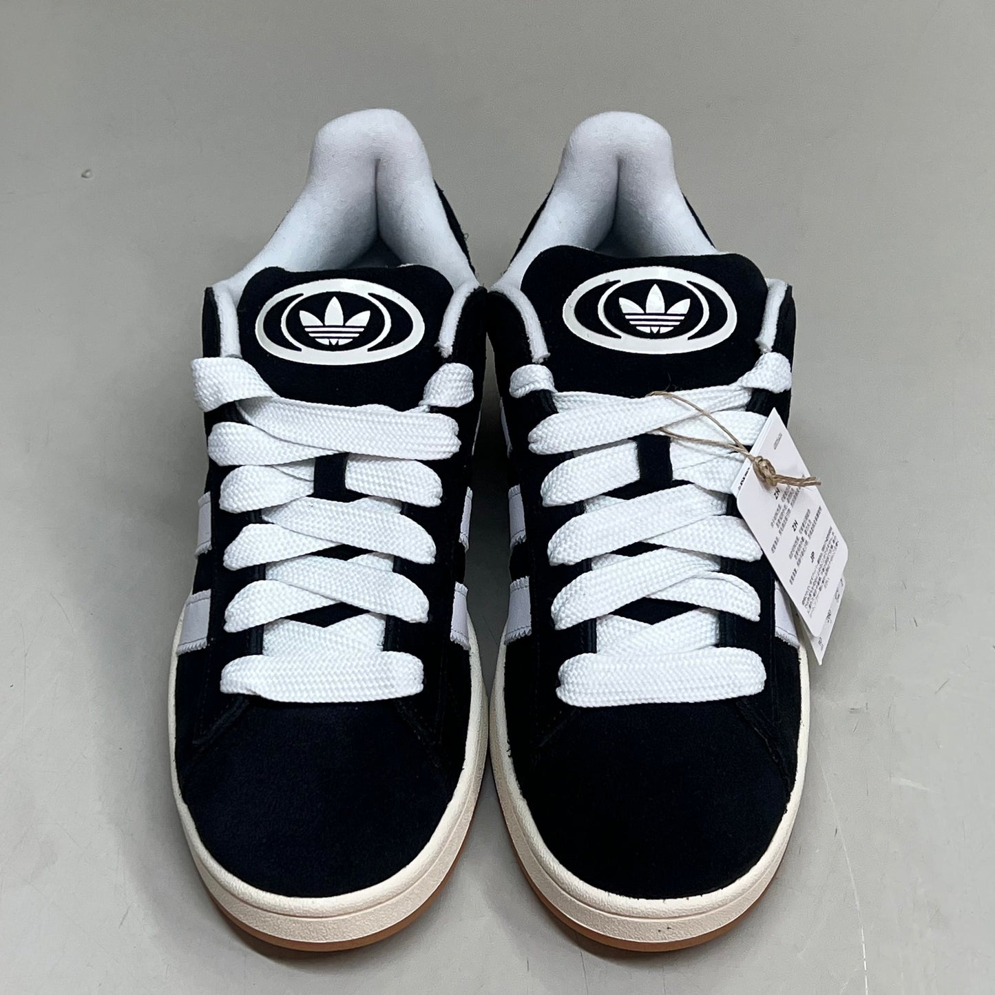 ADIDAS Campus 00s Fat Lace Sneaker Men's Sz 10 Core Black/Cloud White/Off White