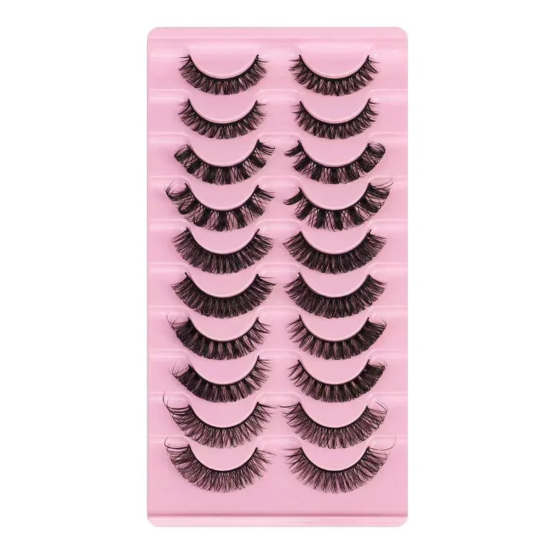 Fashion Russian Strip Lashes 2/5/10 Pairs 3D Mink Lashes Natural Eyelashes Dramatic False Eyelashes Wholesale Eyelash Extension