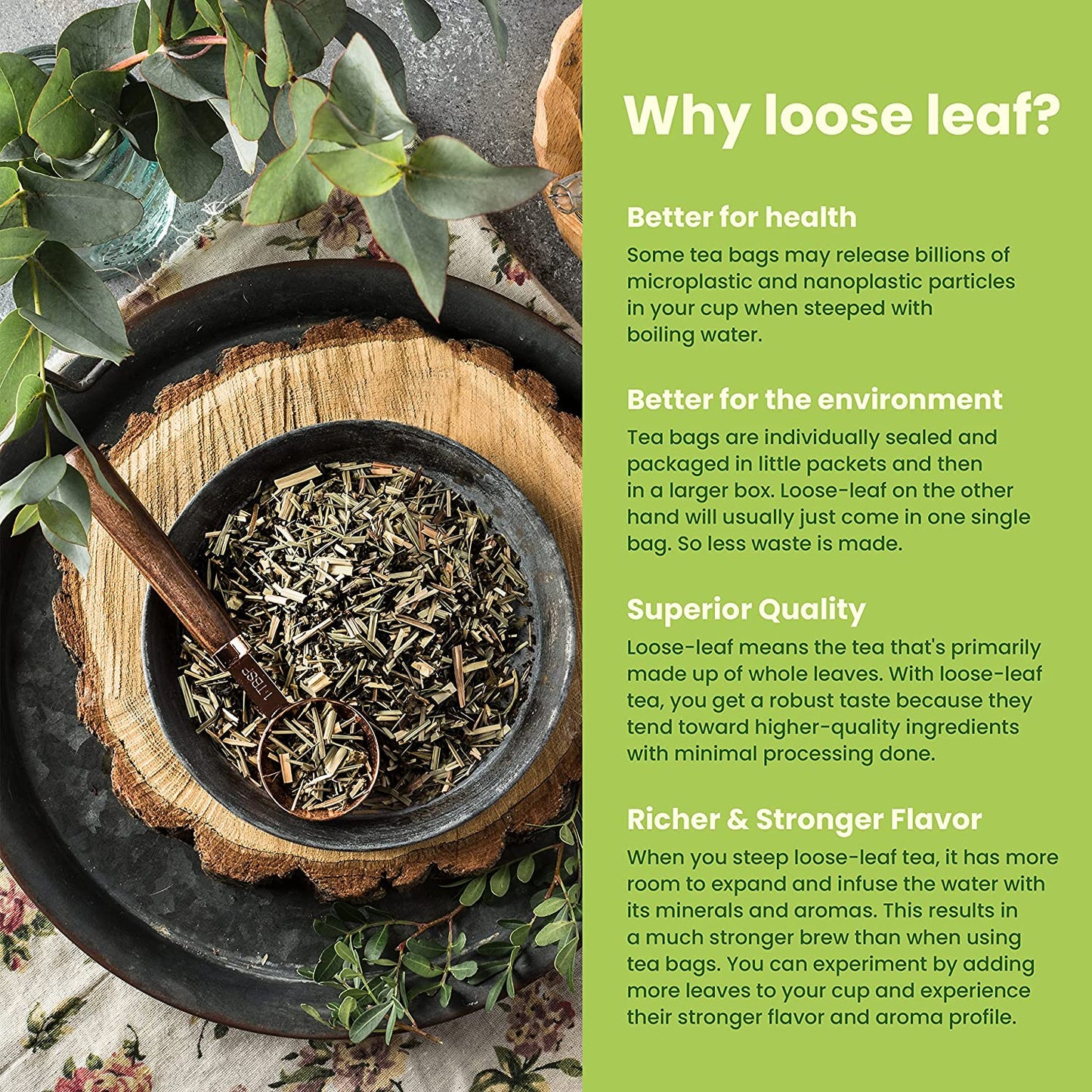 Té verde de ginseng, cafeína media - Aporte de energía - Ecológico y Kosher