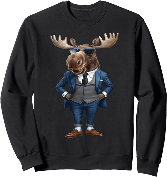 Alce Hombres Mujer Alce En Traje Sudadera Alce