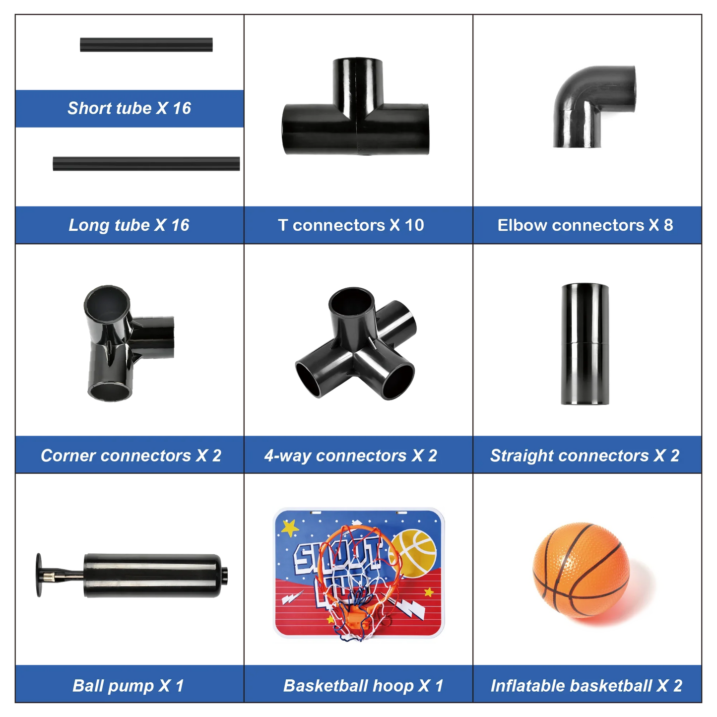 Kids Basketball Arcade Game Indoor Basketball Hoop Set with 2 Balls & Pump Foldable Shooting Game Toy for Toddlers Children Ages 3+
