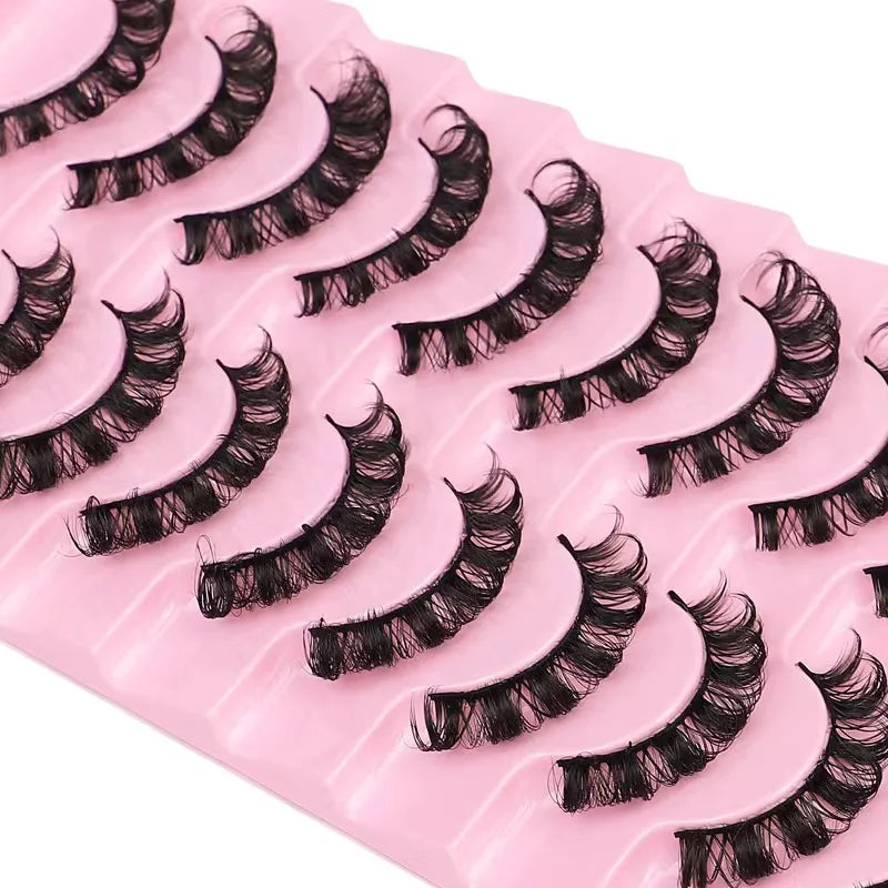 Fashion Russian Strip Lashes 2/5/10 Pairs 3D Mink Lashes Natural Eyelashes Dramatic False Eyelashes Wholesale Eyelash Extension