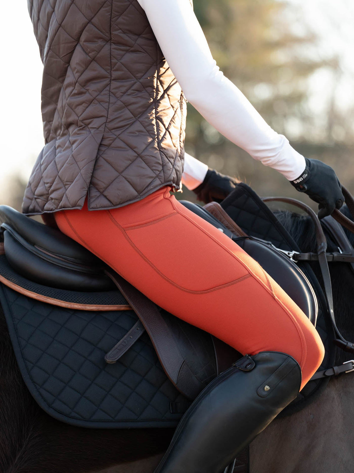 Pantalones de montar ThermaMAX TechTread de invierno con asiento completo y 2 bolsillos