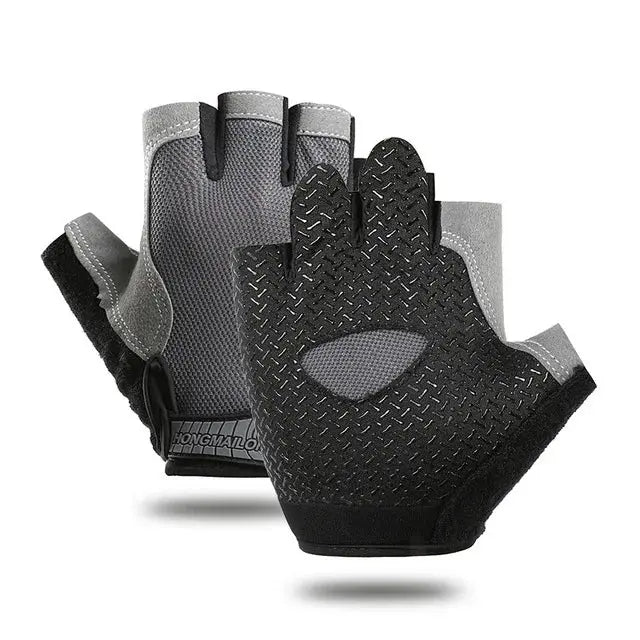 Gym Anti Slip Half Finger Gloves Breathable Dumbbells