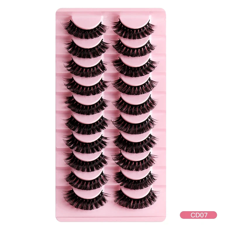 Fashion Russian Strip Lashes 2/5/10 Pairs 3D Mink Lashes Natural Eyelashes Dramatic False Eyelashes Wholesale Eyelash Extension