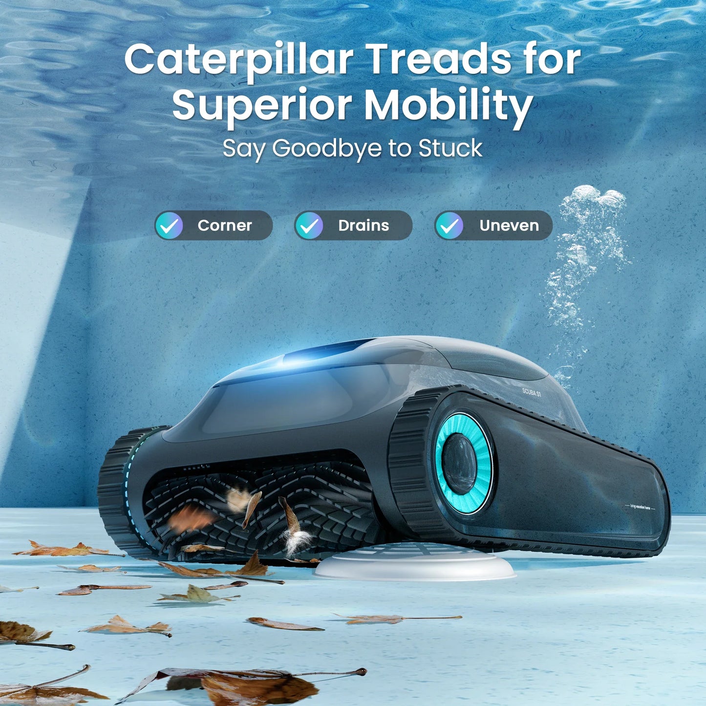Aiper Scuba S1 Robotic Pool Cleaner, Weekly Custom Cleaning Plan, 270