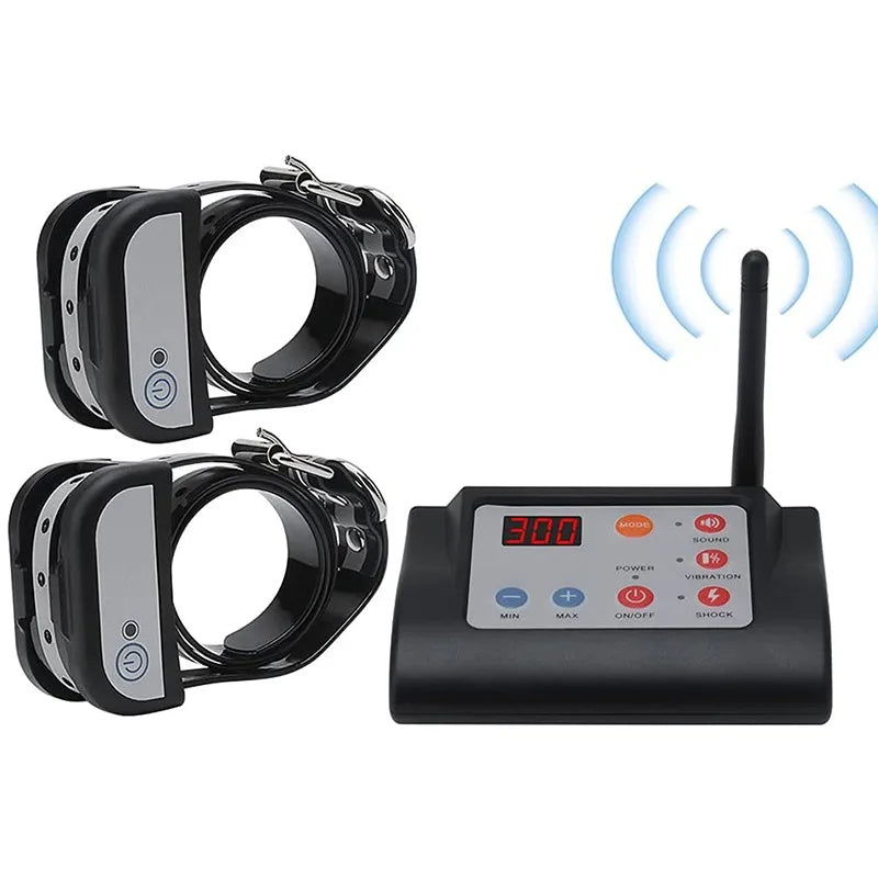 For 1/2/3 Dogs Pet Fence System With Remote for Dog Training Collar in Electronic 2 in 1 Wireless  within 300 meters Range