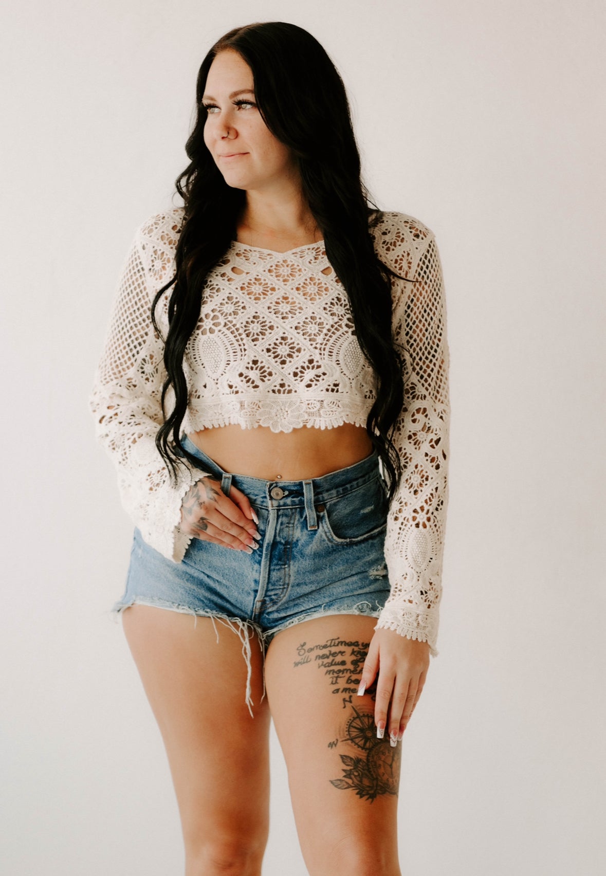 Avery's Boho Crochet Sweater