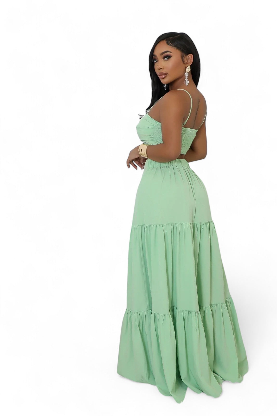 Conjunto de dos piezas de falda maxi