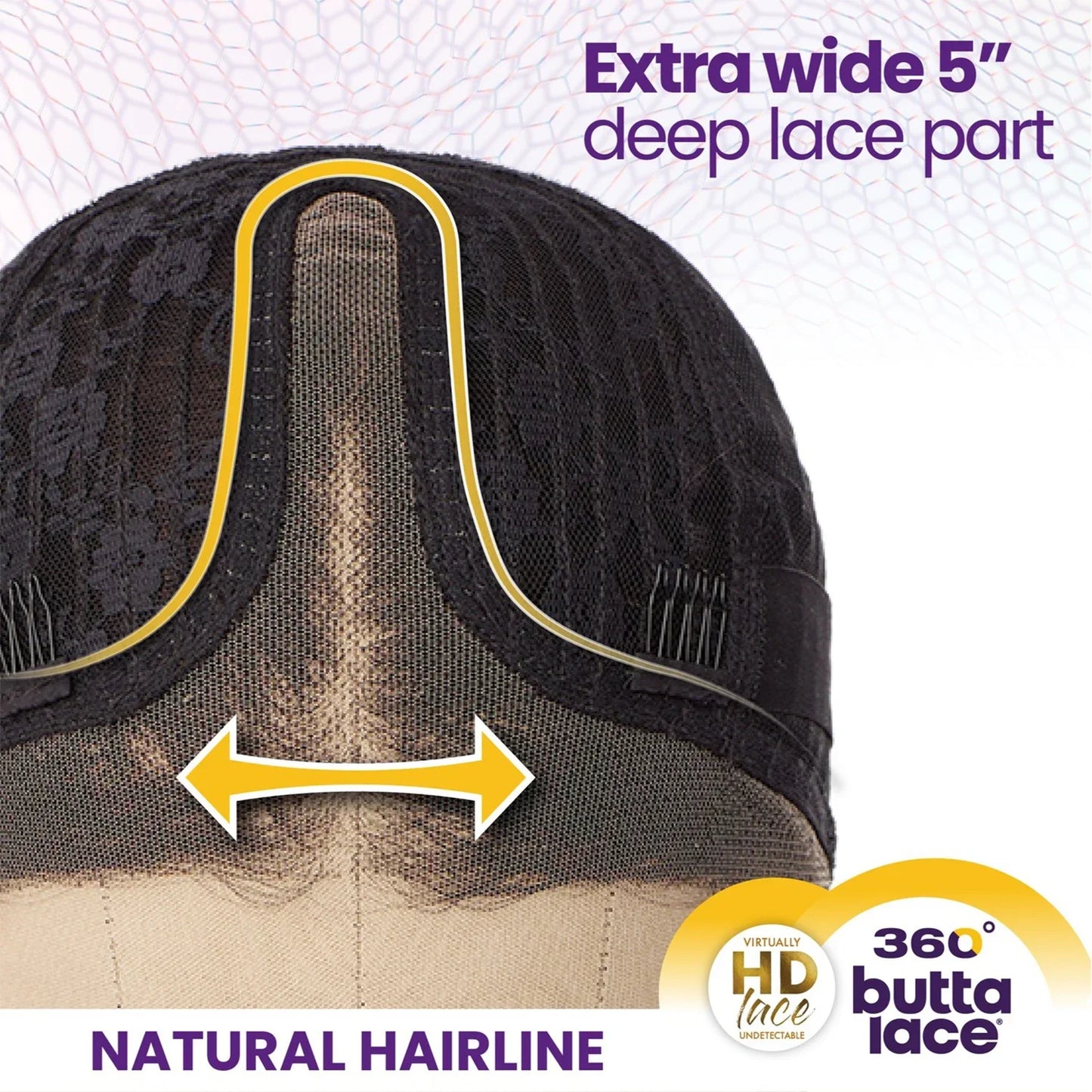 Sensationnel Peluca Frontal de Encaje HD Glueless Butta 360 Unidad 5 - Encaje 360, Sin Pegamento, Línea de Cabello Pre-Arrancada