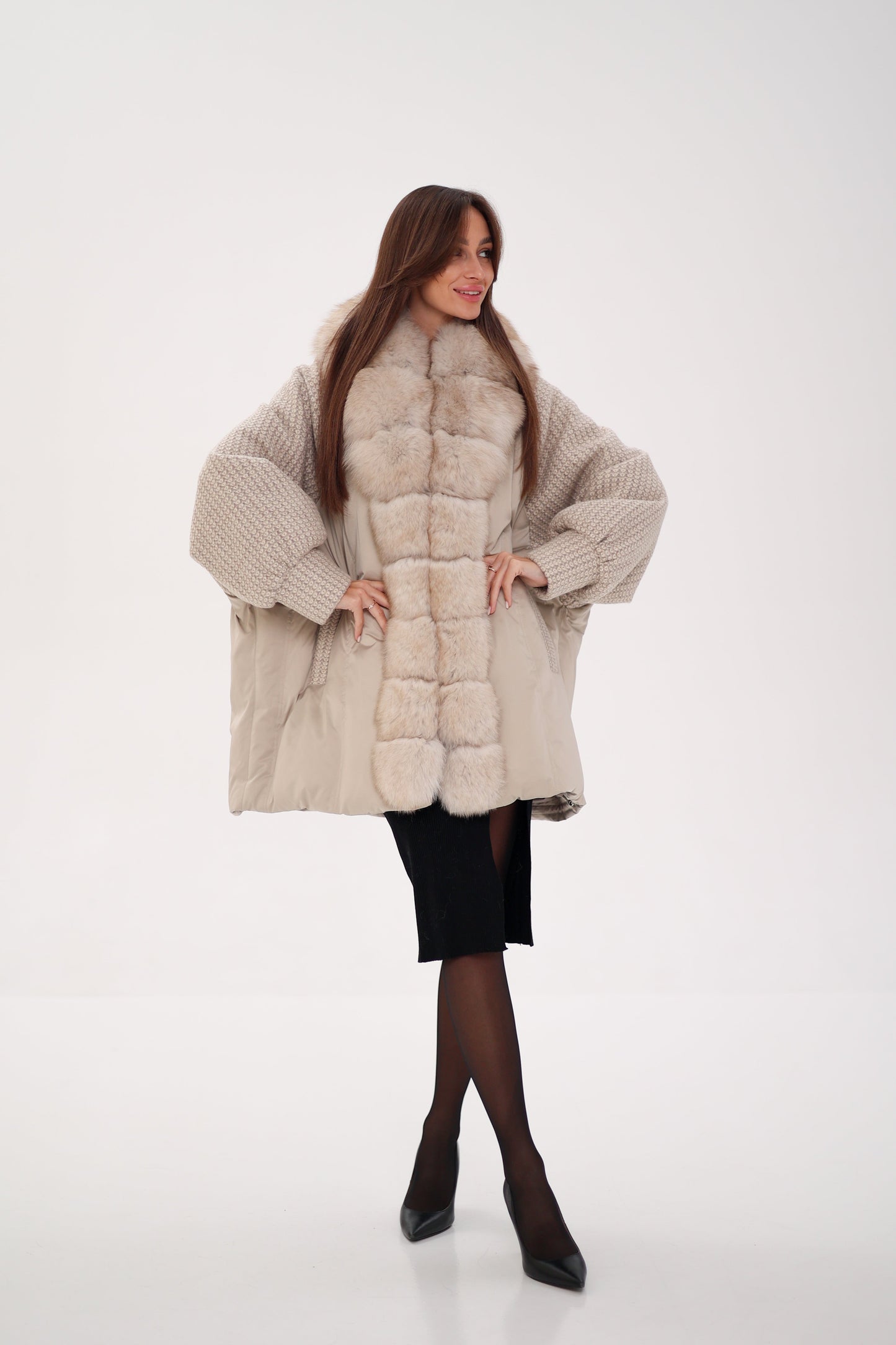 Abrigo de plumón Genuine Polar Fox Boucle