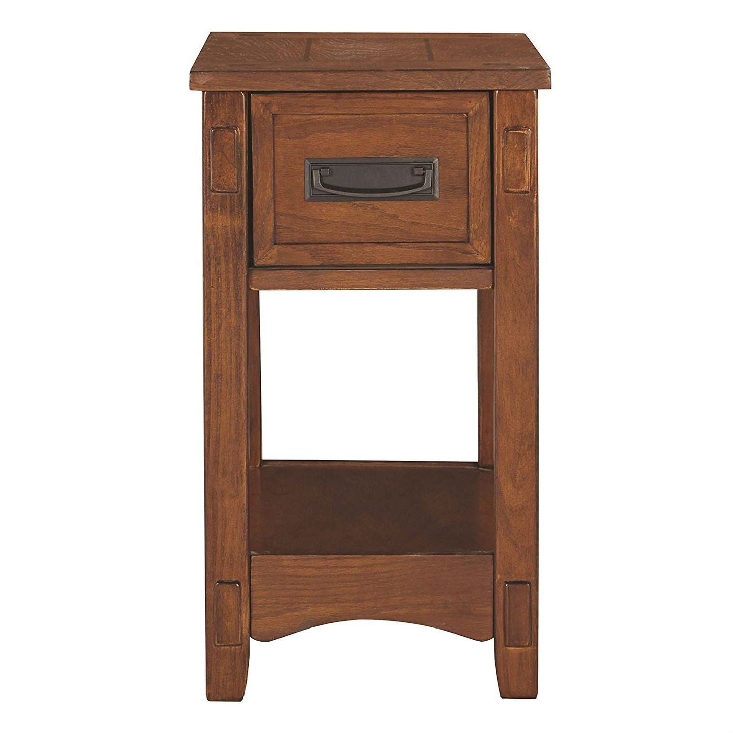 Mesa Auxiliar/de Noche Misión con 1 Cajón en Acabado de Madera Marrón