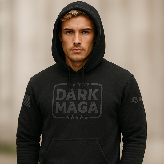 Sudadera con capucha negra Dark MAGA