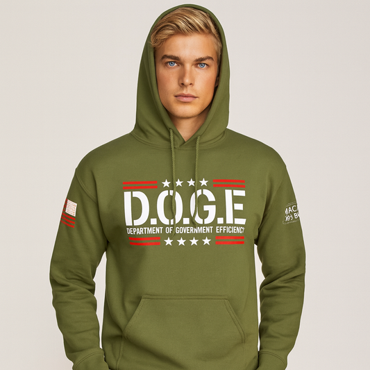 Sudadera con Capucha D.O.G.E Color Verde Militar