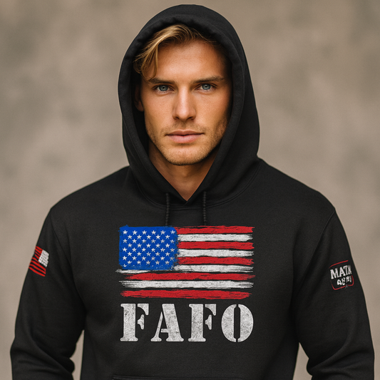 Sudadera con capucha FAFO de la bandera estadounidense