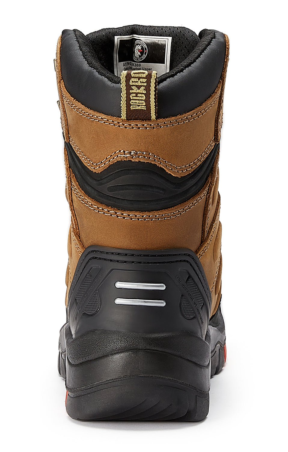 ROCKROOSTER Woodland Botas de Trabajo para Hombre de 8 Pulgadas, Marrones, Puntera de Composite, Antideslizantes, Protección contra Riesgos Eléctricos, Suela de Goma AK869