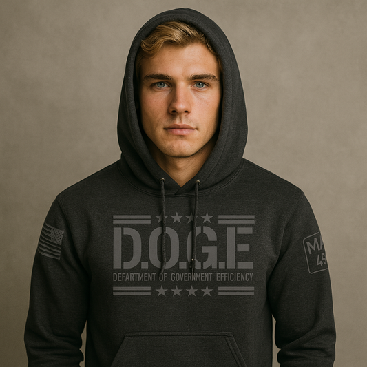 Sudadera negra D.O.G.E con capucha
